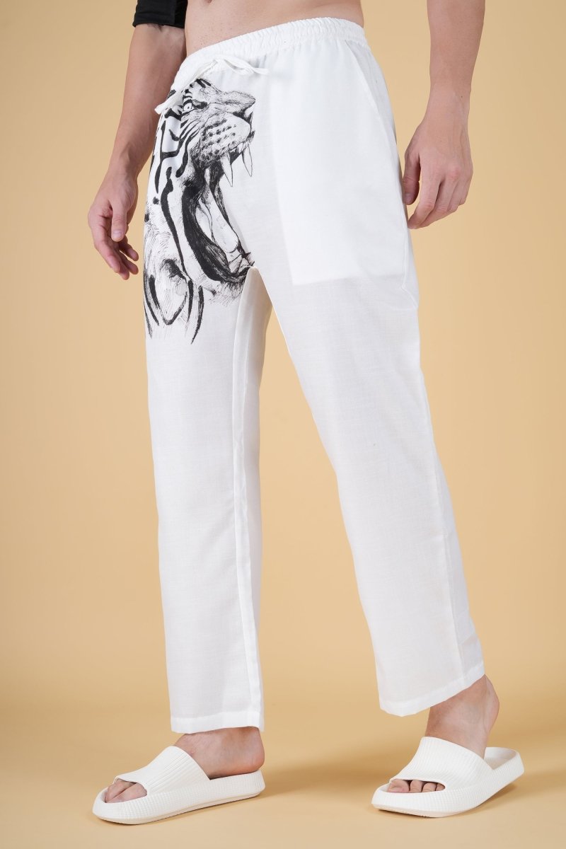 Lion Print White Pajama