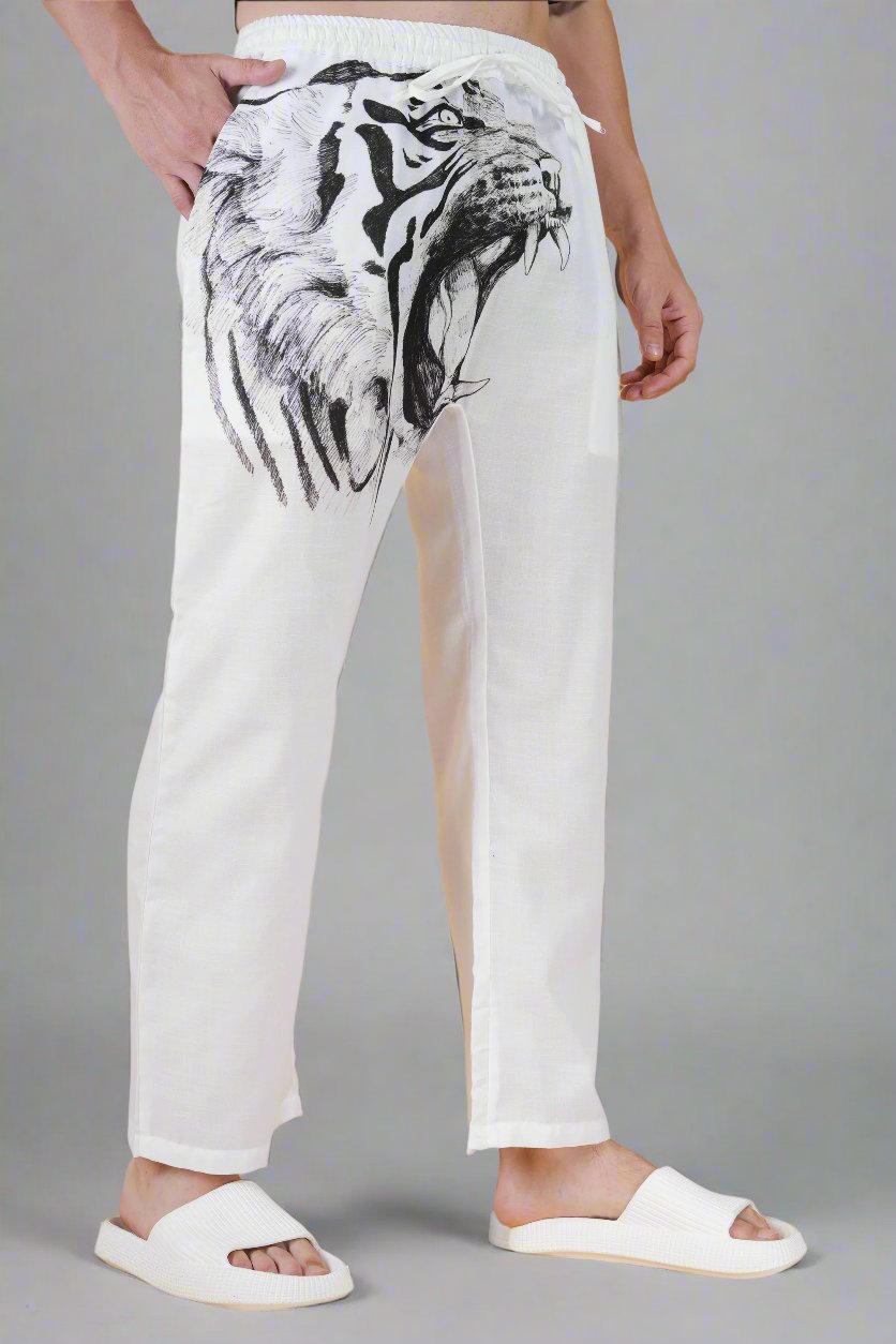 Lion Printed White Lower