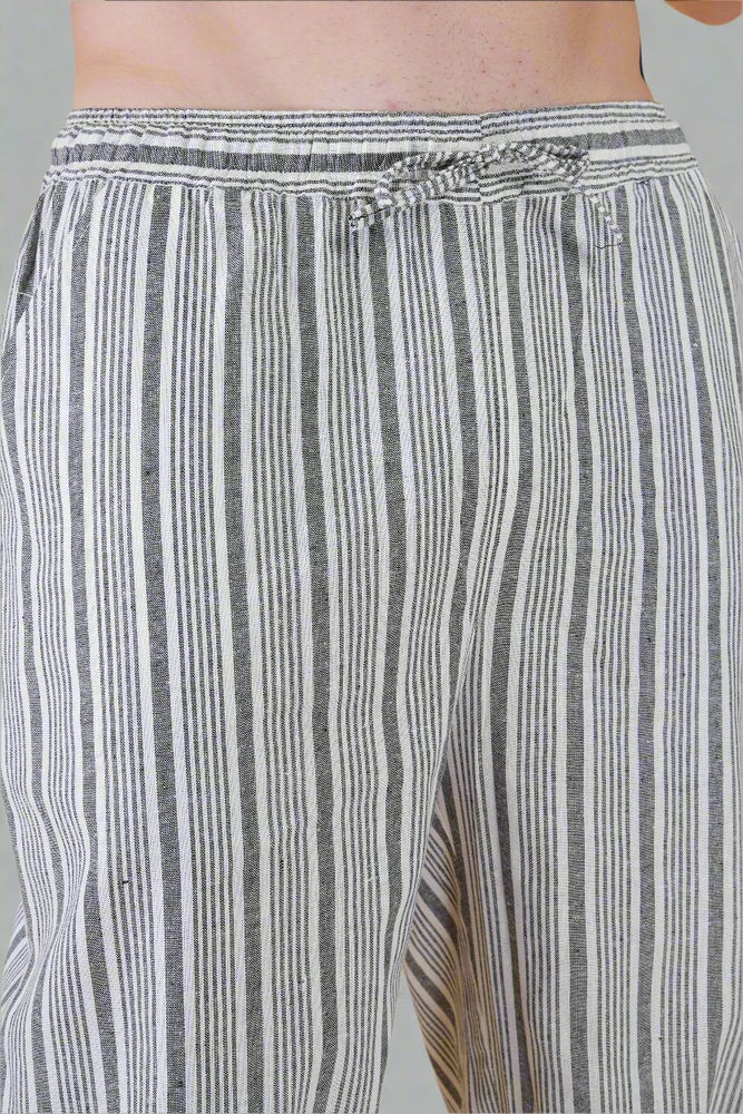 
                      
                        Grey Vertical Line Yarn Dyed Pajama
                      
                    