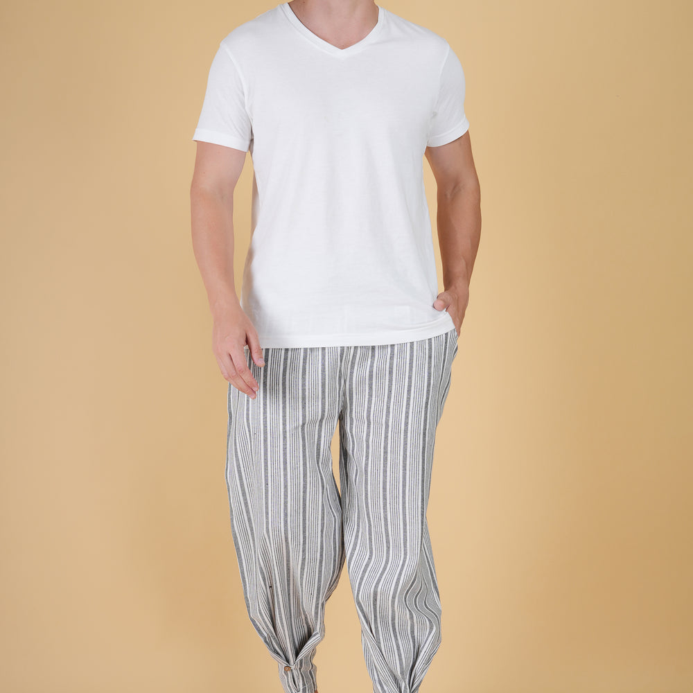Grey Stripe Jogger Pajama