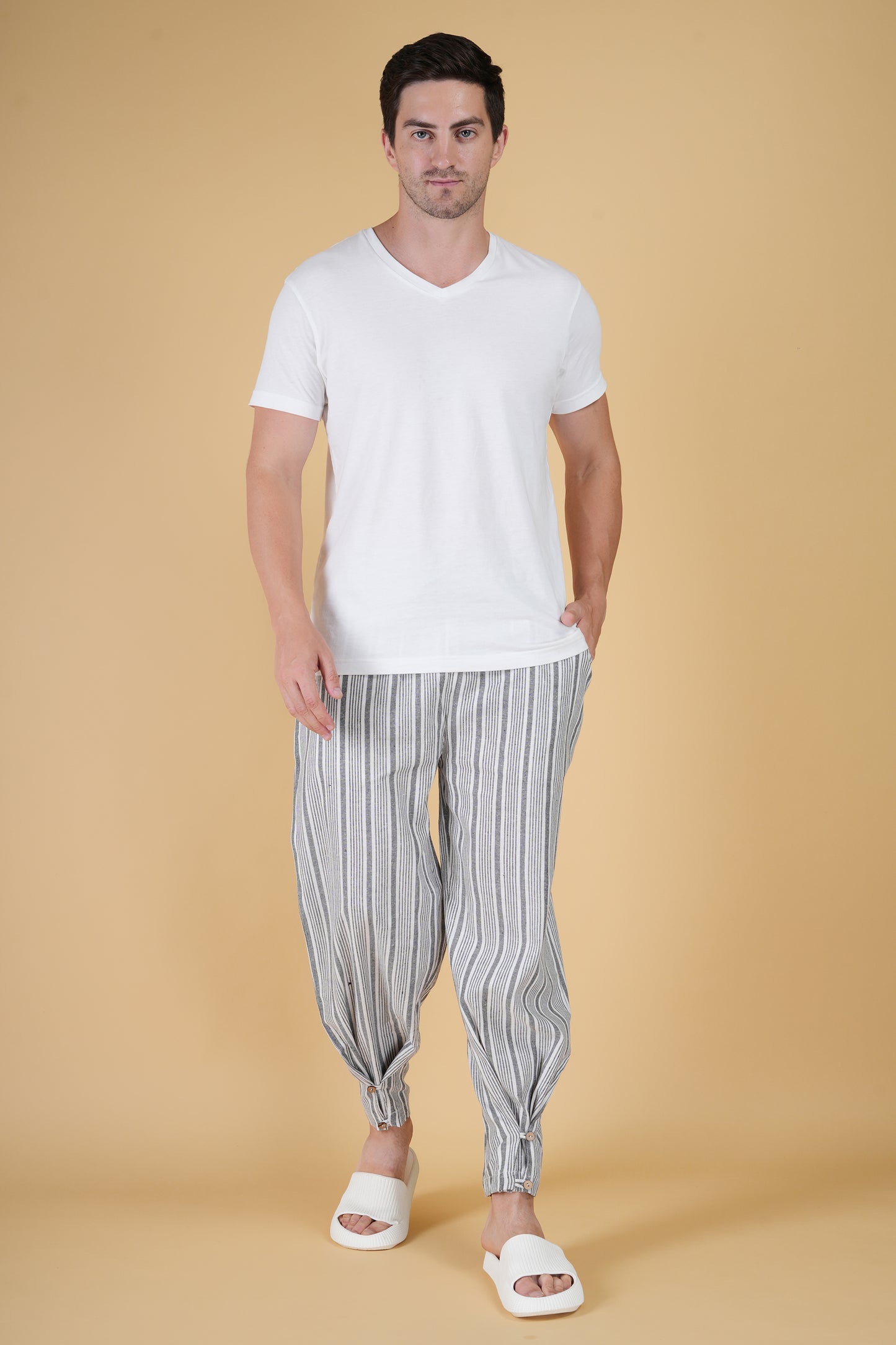 Grey Stripe Jogger Pajama
