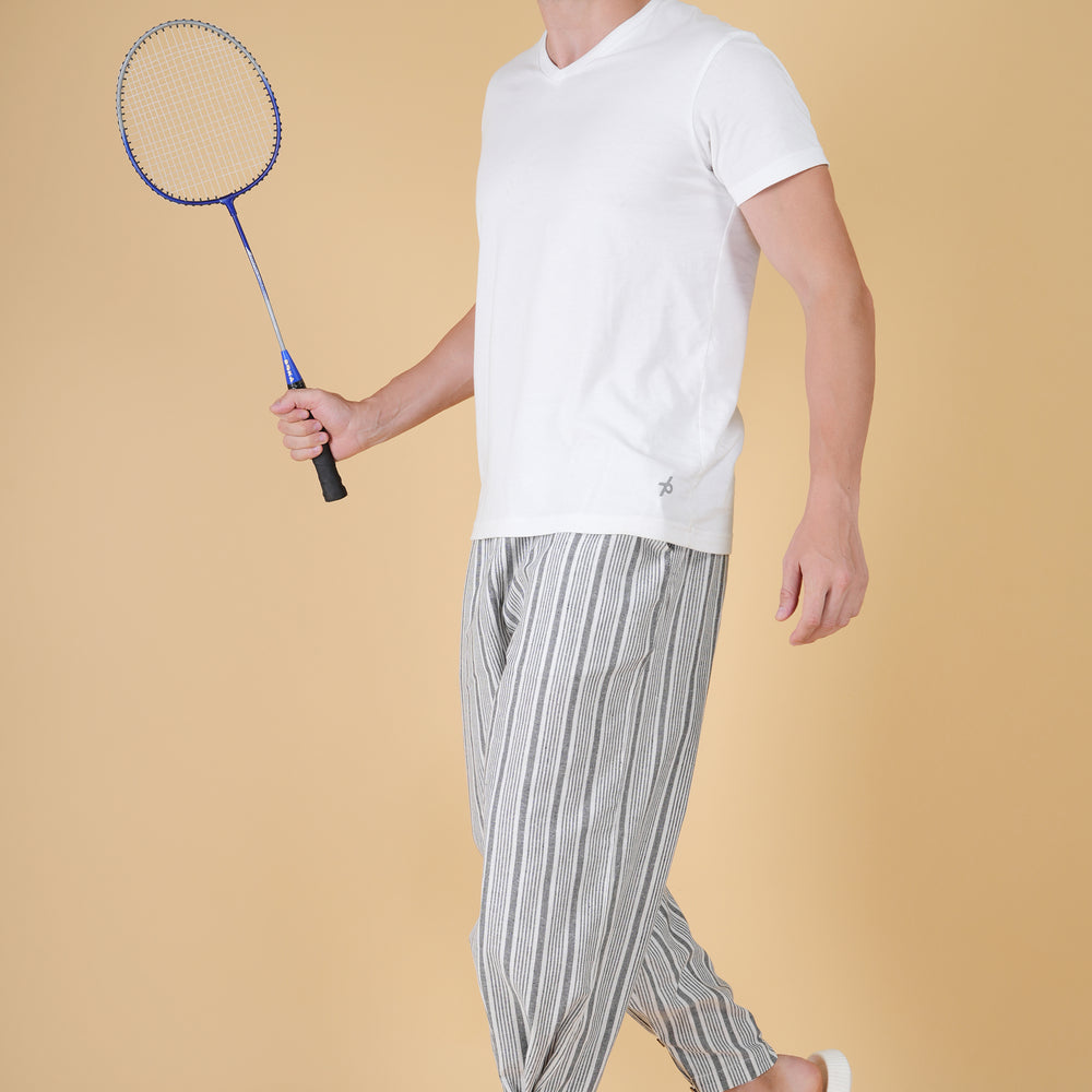 
                      
                        Grey Stripe Jogger Pajama
                      
                    