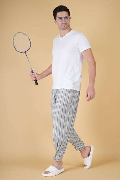 Grey Stripe Jogger Pajama
