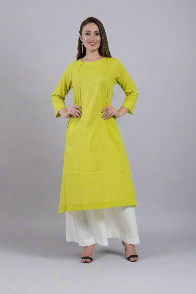 
                      
                        Women’s Classic Cotton Slub Long Kurta
                      
                    