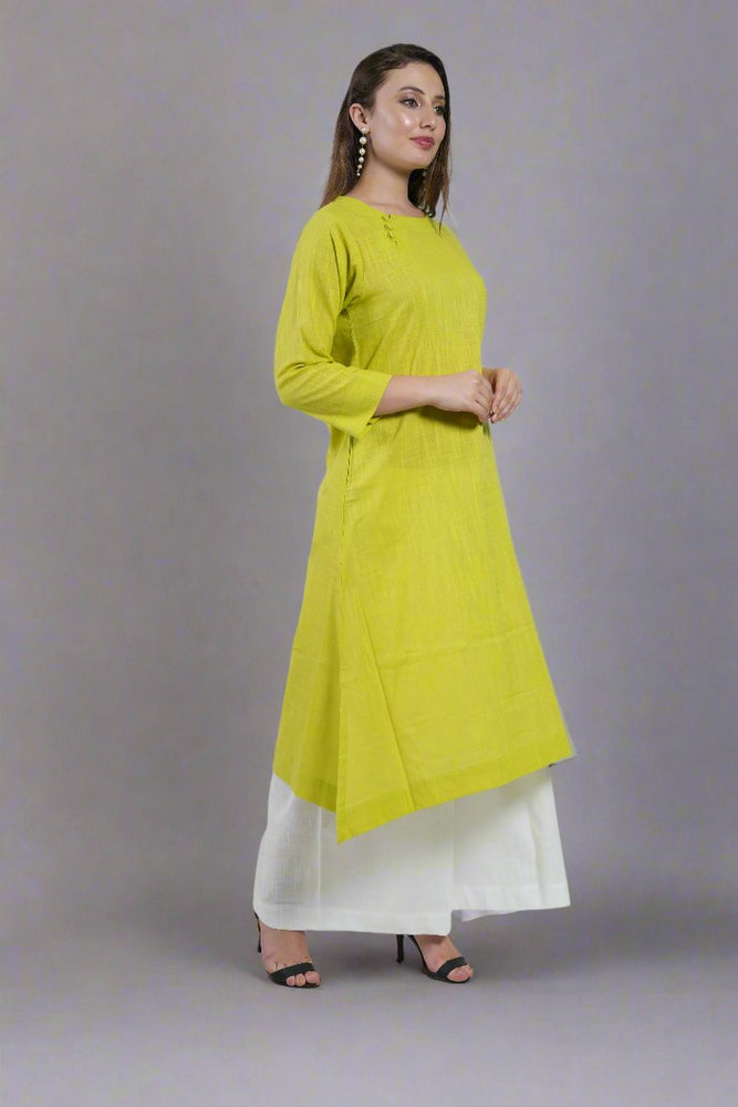 
                      
                        Women’s Classic Cotton Slub Long Kurta
                      
                    