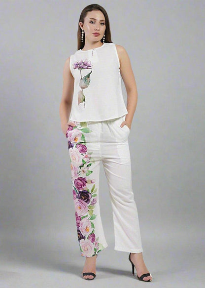 Elastic Waist Poly Linen Trousers For Effortless Style