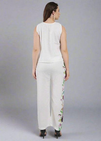 Elastic Waist Poly Linen Trousers For Effortless Style