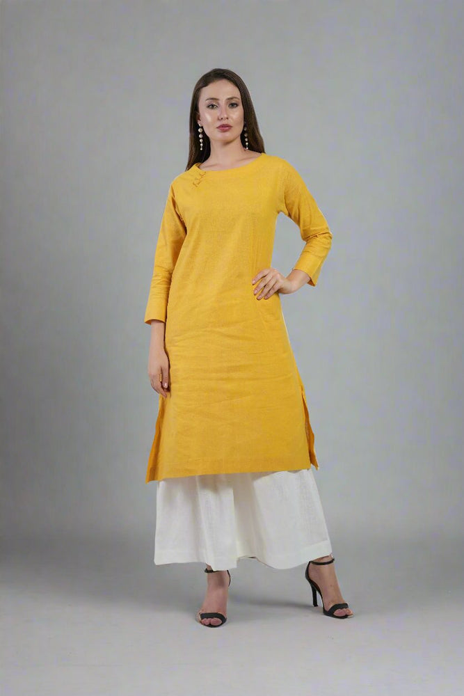 
                      
                        Women’s Classic Cotton Slub Long Kurta
                      
                    