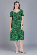 Emerald Panther Midi Dress - Nirmal Online