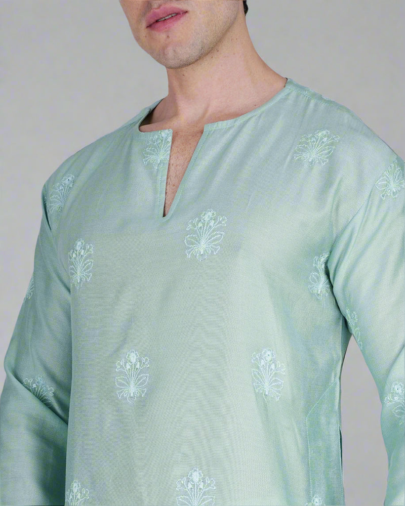 
                      
                        Sea Green Ethnic Kurta & Pajama Set
                      
                    