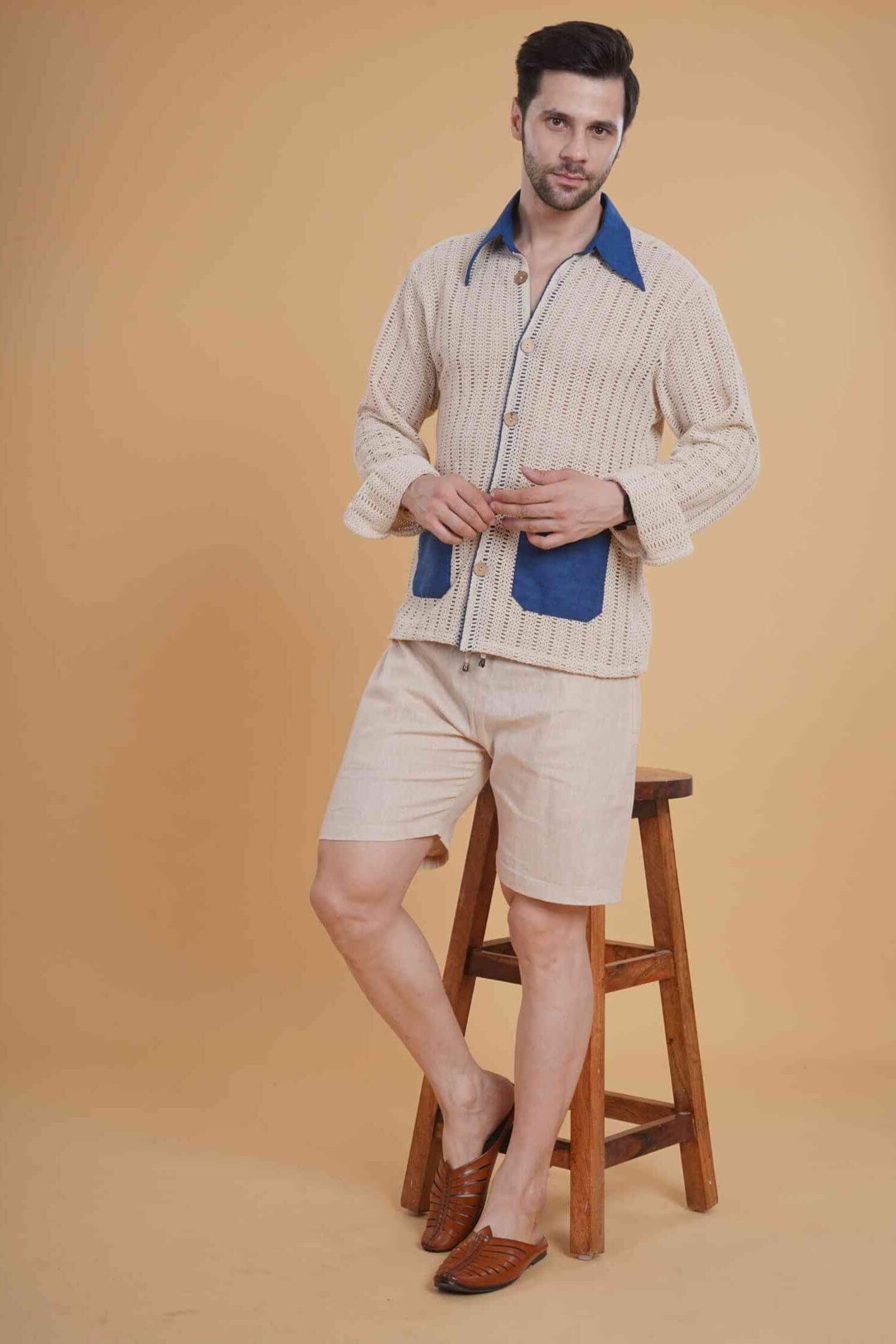 Crochet Calm Shirt & Short Set