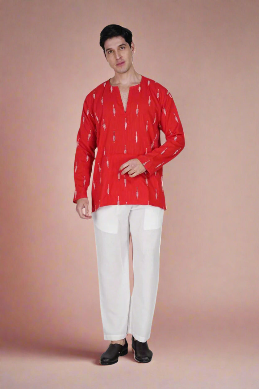 Red Grace Kurta & Pajama Set