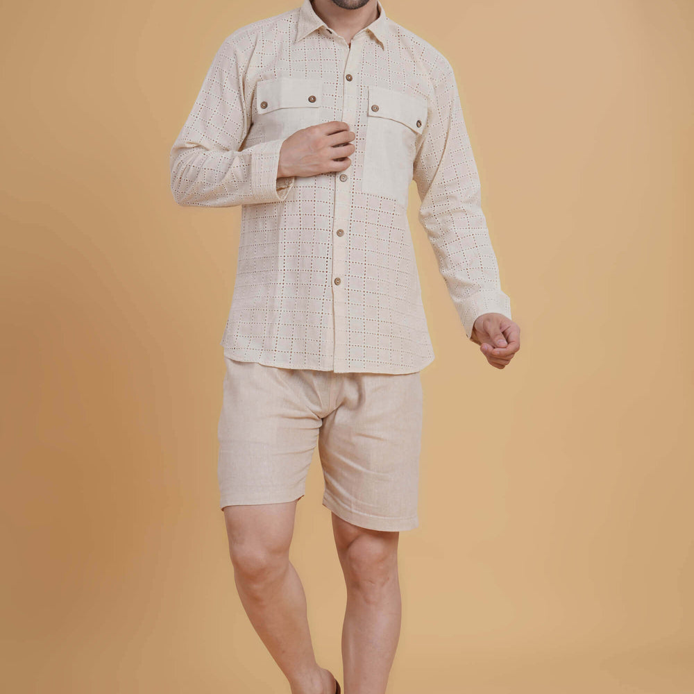 Sandscript Cotton Hakoba Co-ord Set