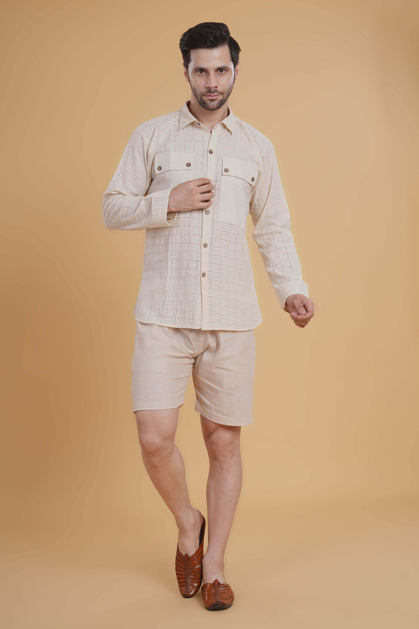 Sandscript Cotton Hakoba Co-ord Set