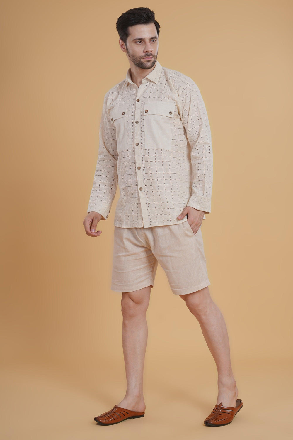Sandscript Cotton Hakoba Co-ord Set
