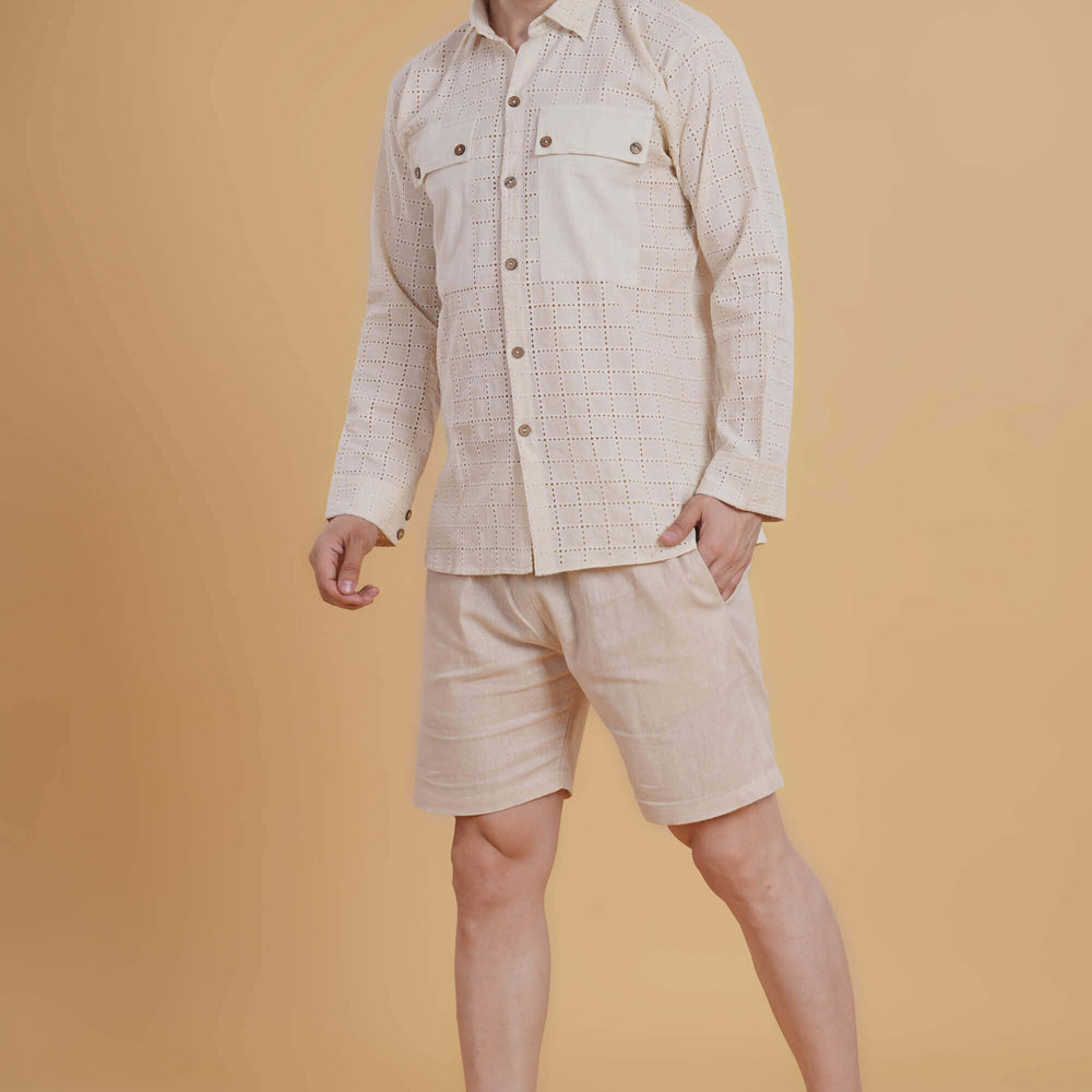 Sandscript Cotton Hakoba Co-ord Set