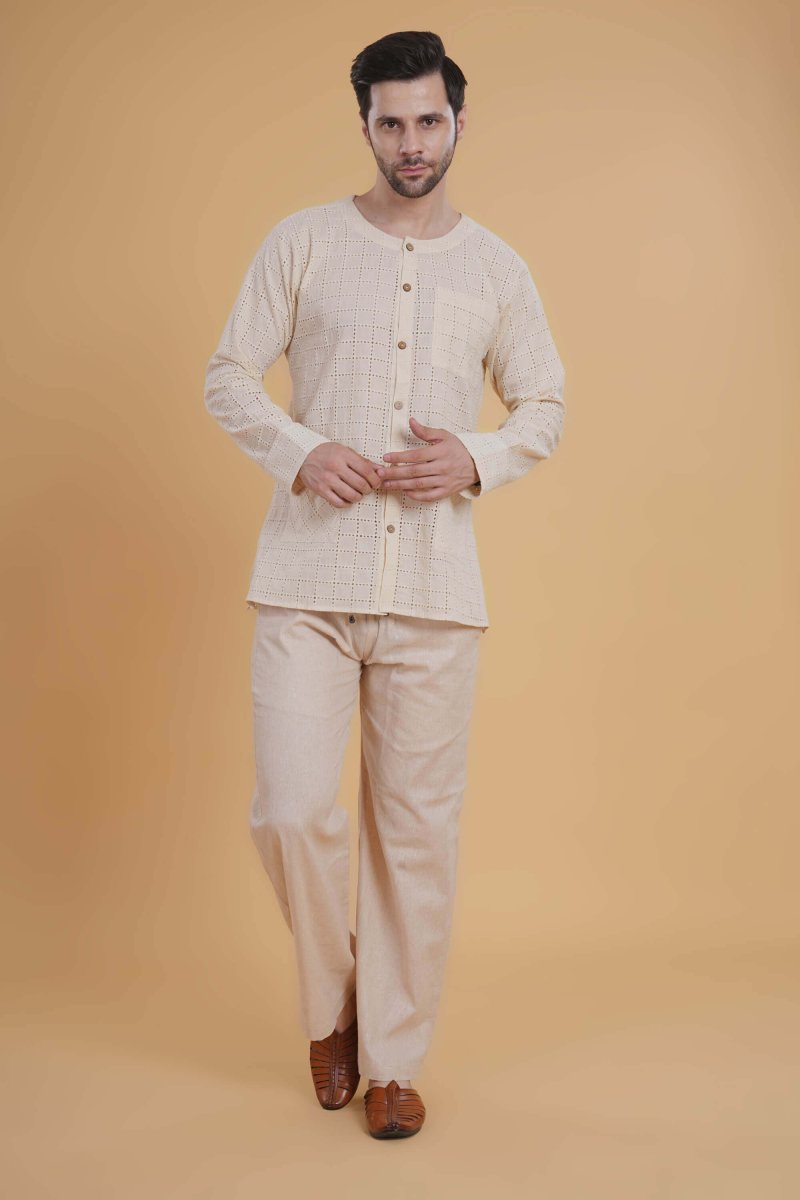 Cream Hakoba Cotton Shirt