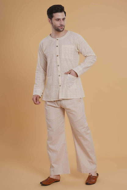 Cream Hakoba Cotton Shirt