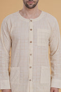 Cream Hakoba Cotton Co-ord Set