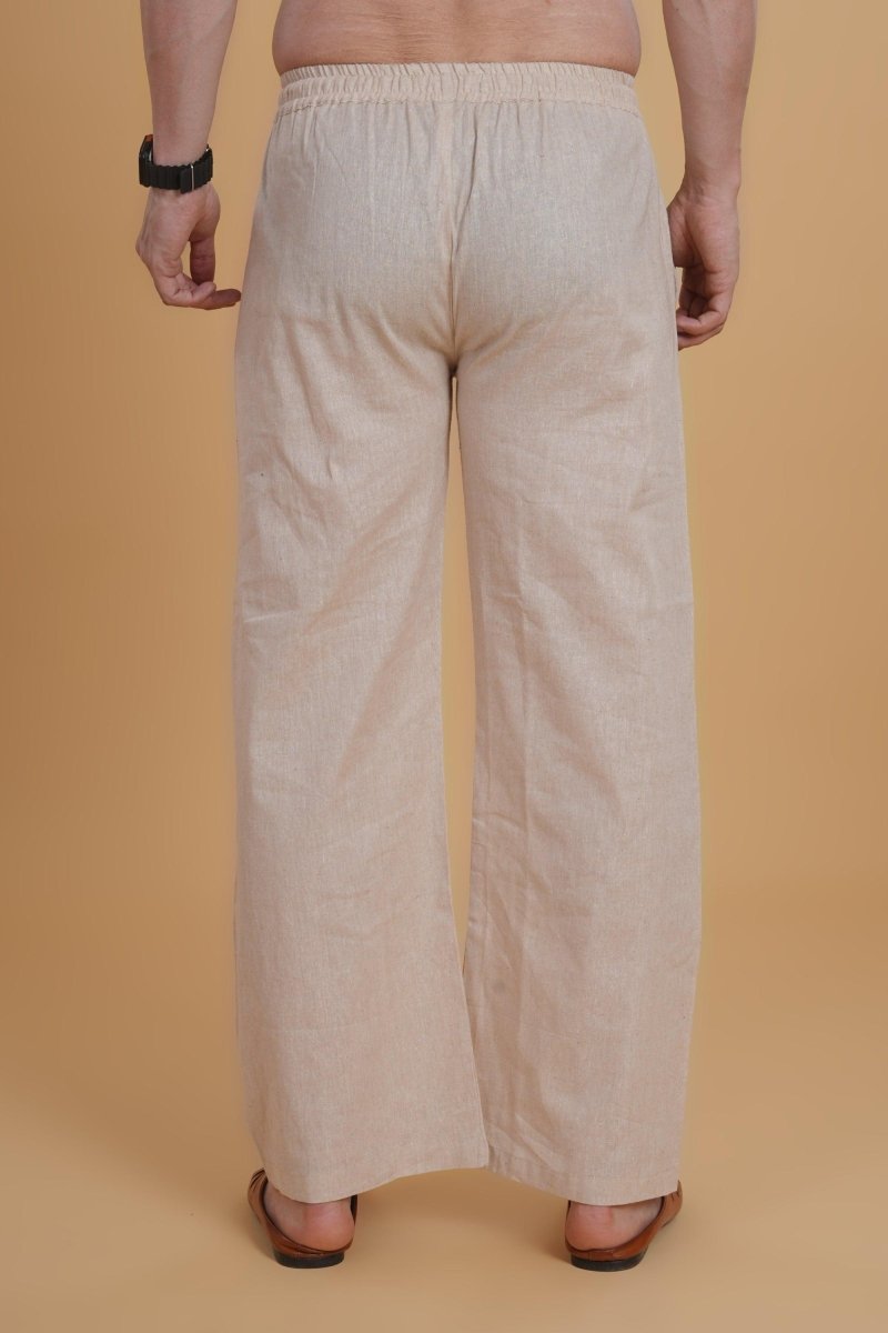 Men Cream line touch cotton Pajama