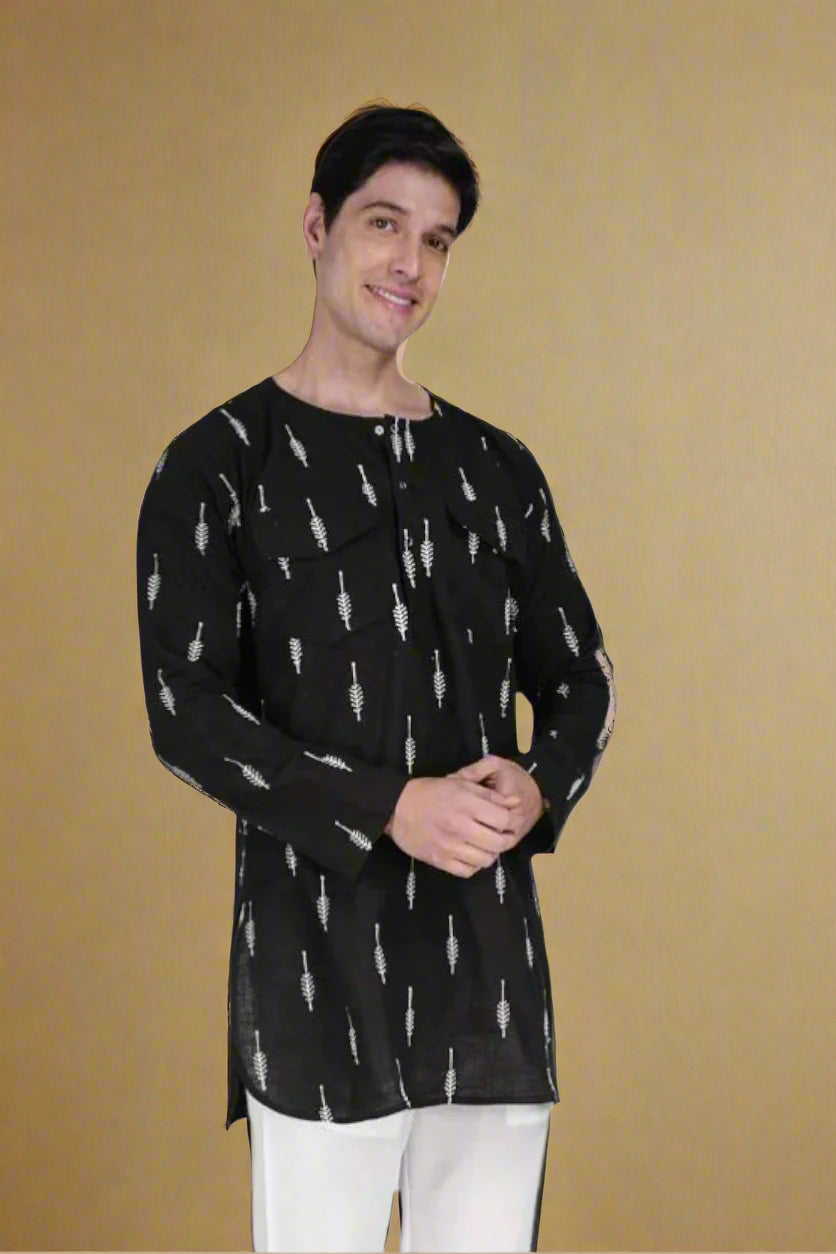 Black Grace Kurta & Pajama Set