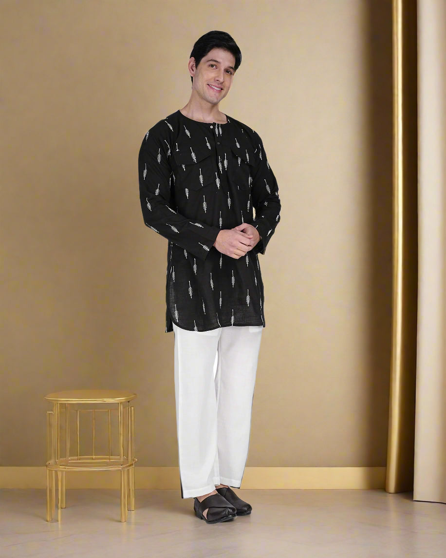 Black Grace Kurta & Pajama Set