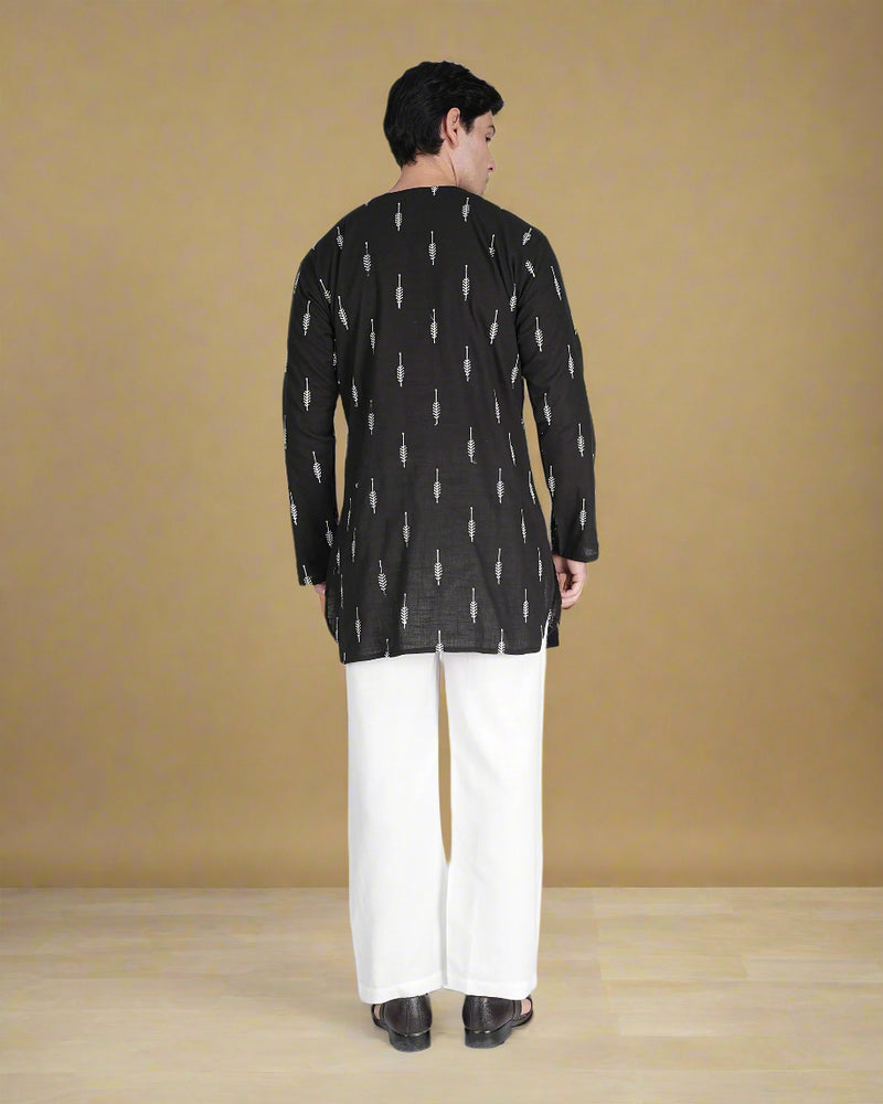 
                      
                        Black Grace Kurta & Pajama Set
                      
                    