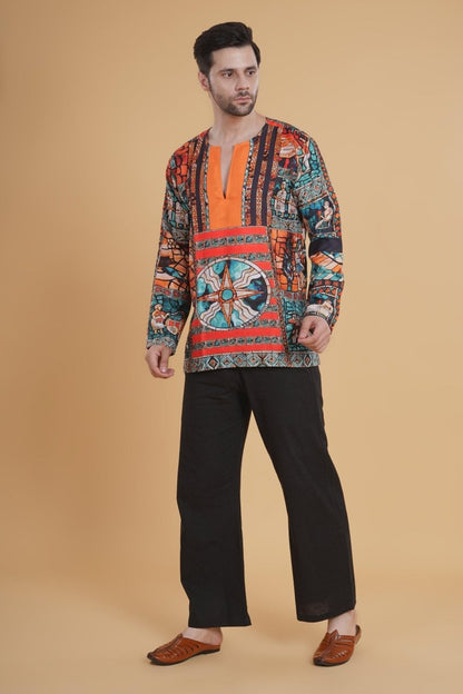 Boho Tribal  Vibe  Cotton Kurta