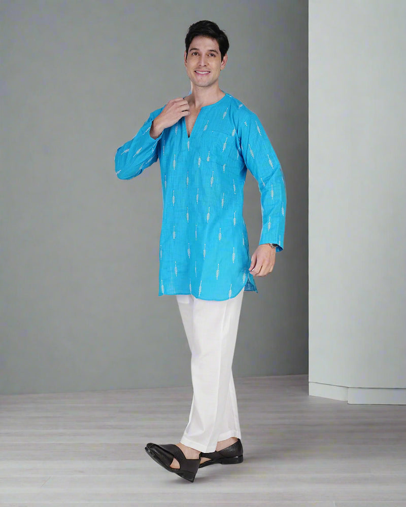 Turquoise Blue Kurta & Pajama Set