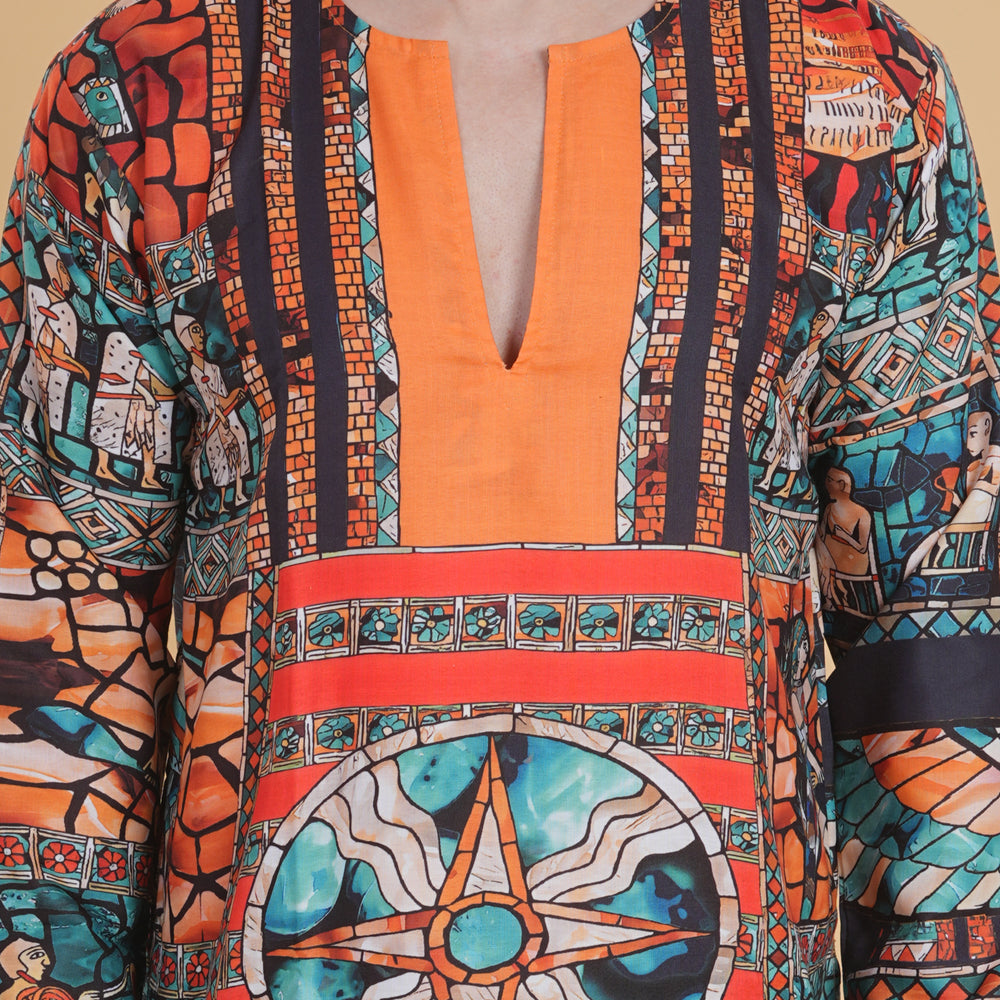 
                      
                        Boho Tribal  Vibe Kurta Pajama set
                      
                    