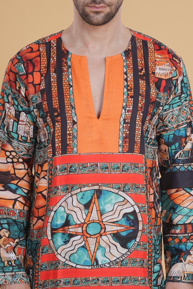Boho Tribal  Vibe digital print Kurta