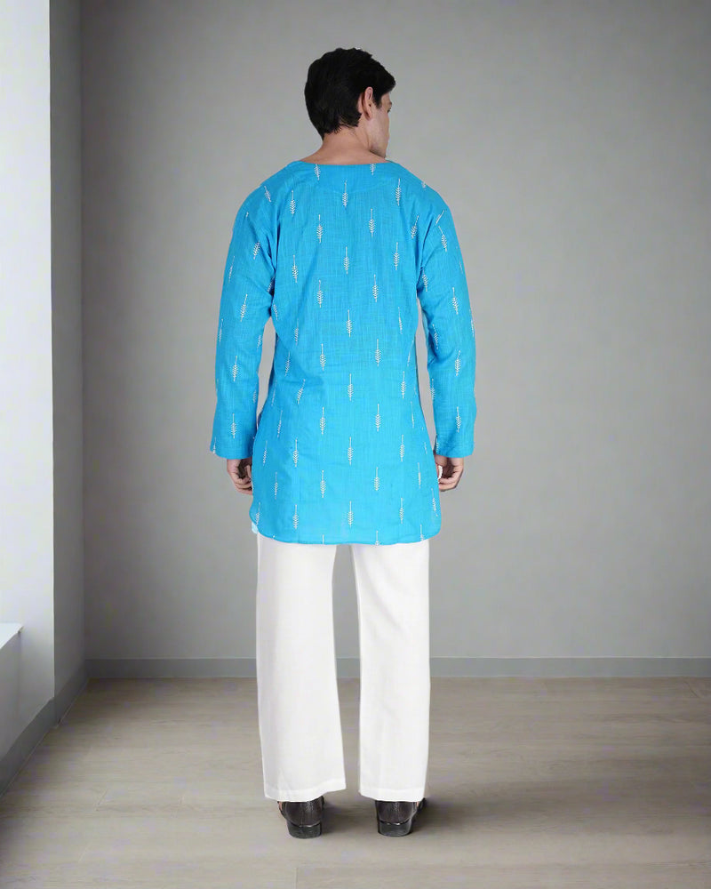 
                      
                        Turquoise Blue Kurta & Pajama Set
                      
                    