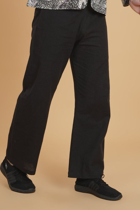 Black Cotton Plain Pajama