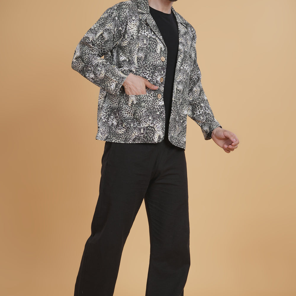 
                      
                        Nocturne Leopard Blazer and Pajama Set
                      
                    