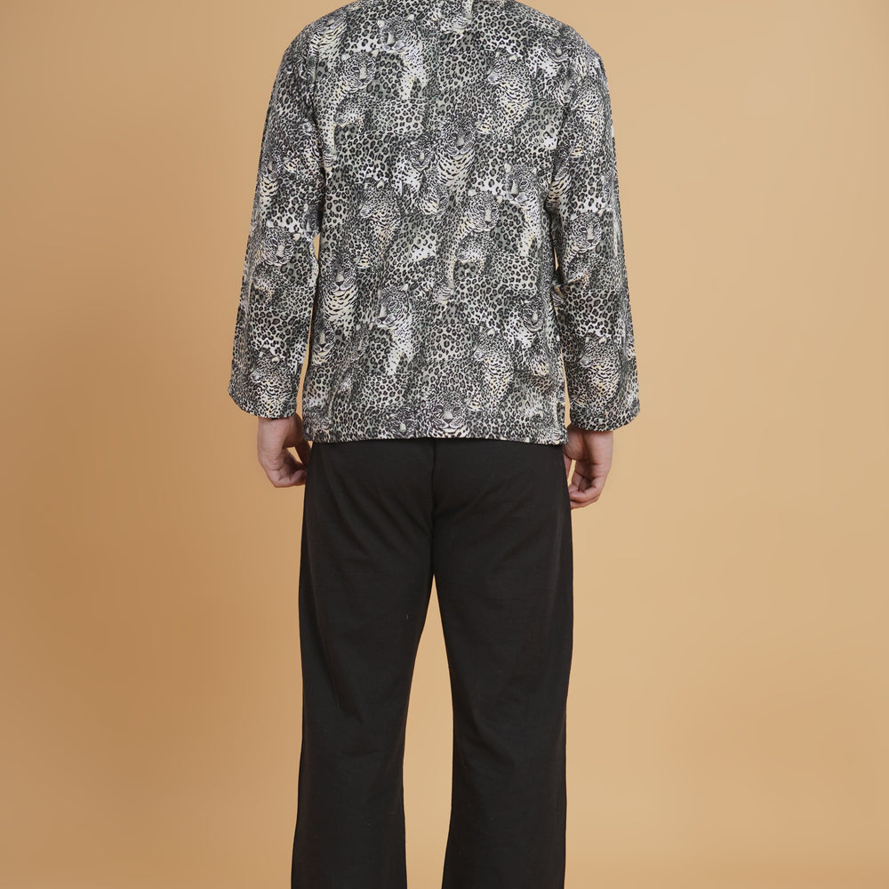 
                      
                        Nocturne Leopard Blazer and Pajama Set
                      
                    