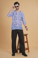 Indigo Shibori Comfort Kurta Pajama Set