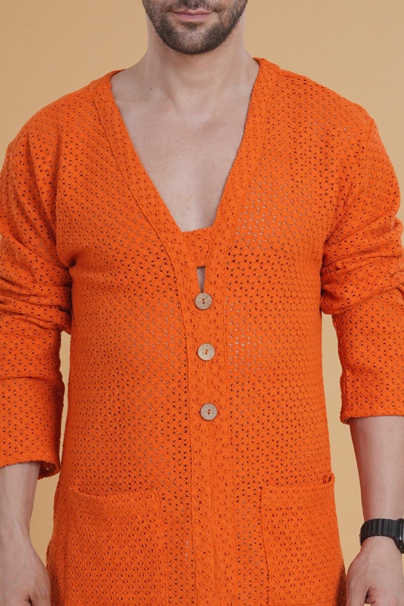 Soleil Crochet Drapes Kurta