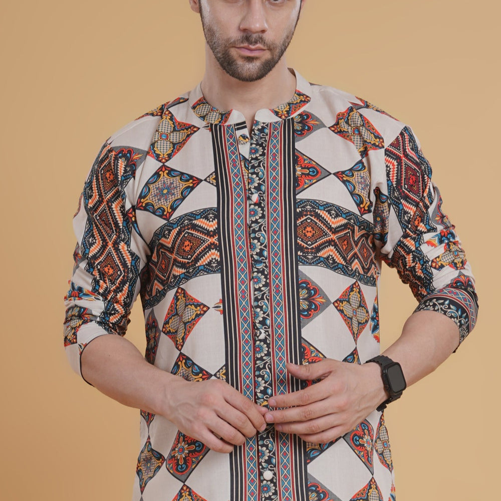 Nomadic Vibe Aztec Kurta