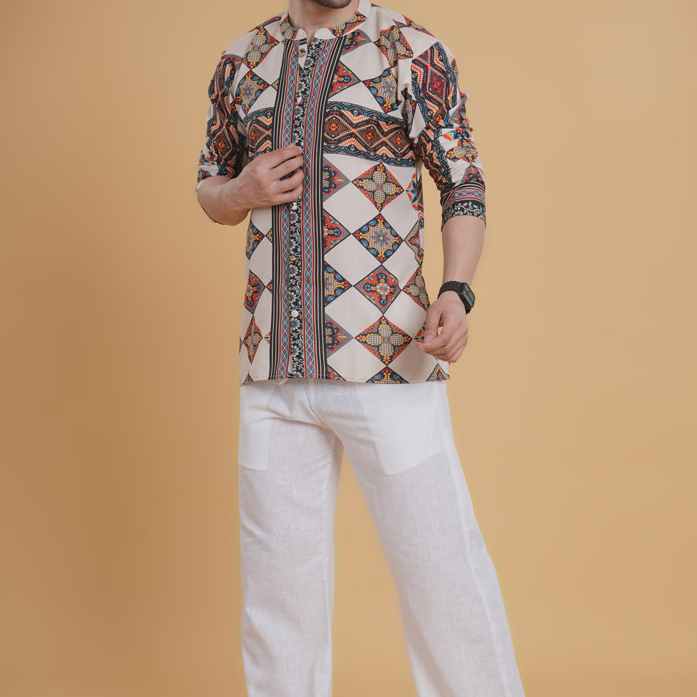 
                      
                        Nomadic Vibe Aztec Kurta
                      
                    