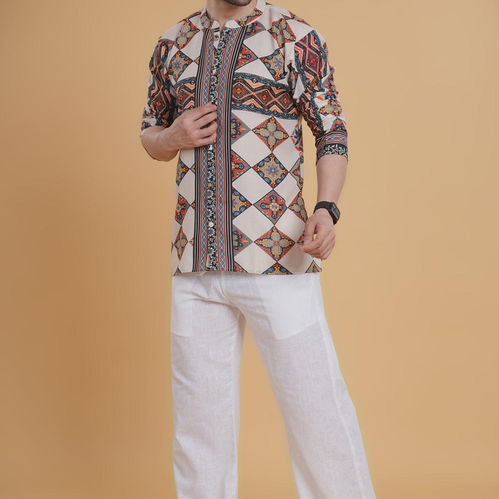 
                      
                        Nomadic Vibe Aztec Kurta
                      
                    