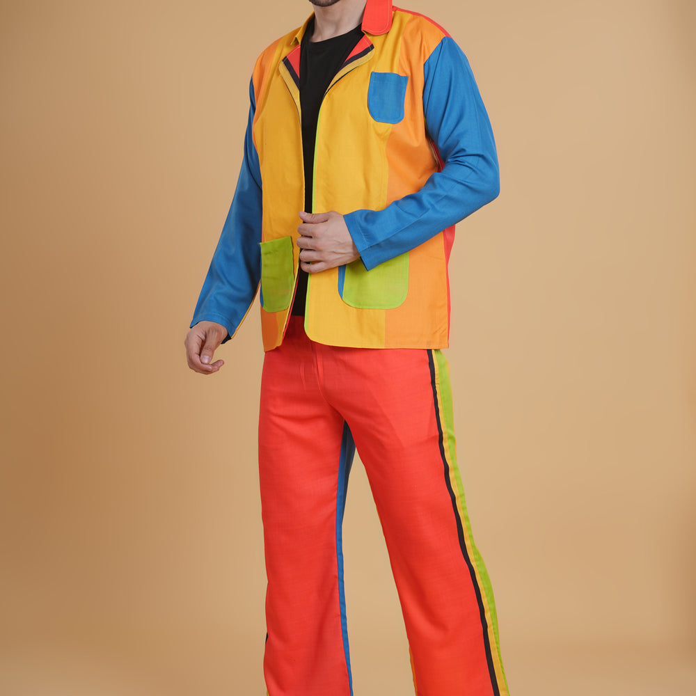 
                      
                        Vibrant Multicolour Blazer
                      
                    