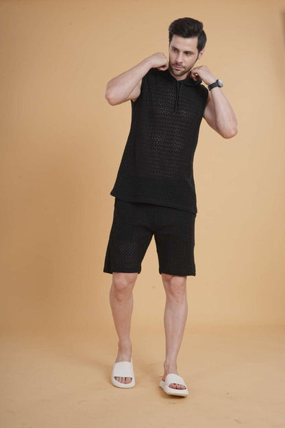 Nightgrid Crochet Short