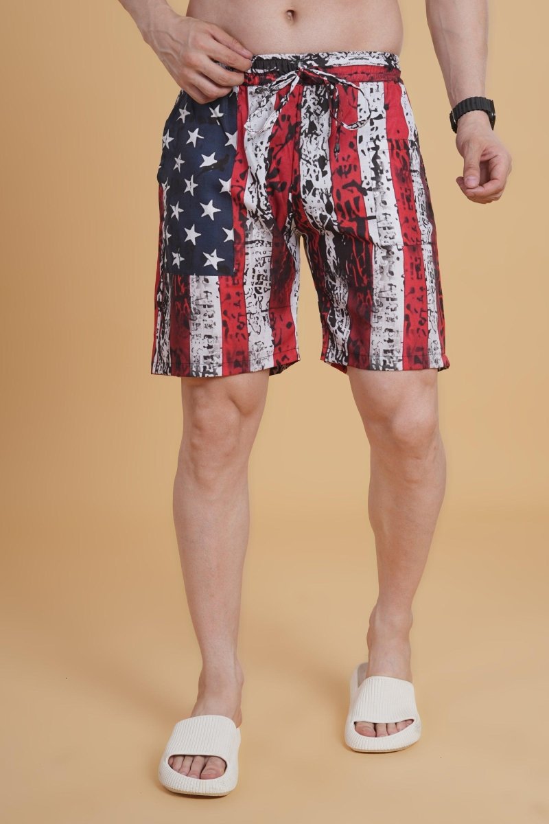 Star & Stripe printed Short