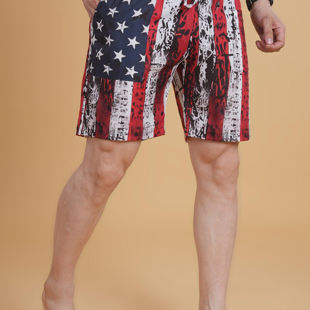 
                      
                        Star & Stripe printed Short
                      
                    