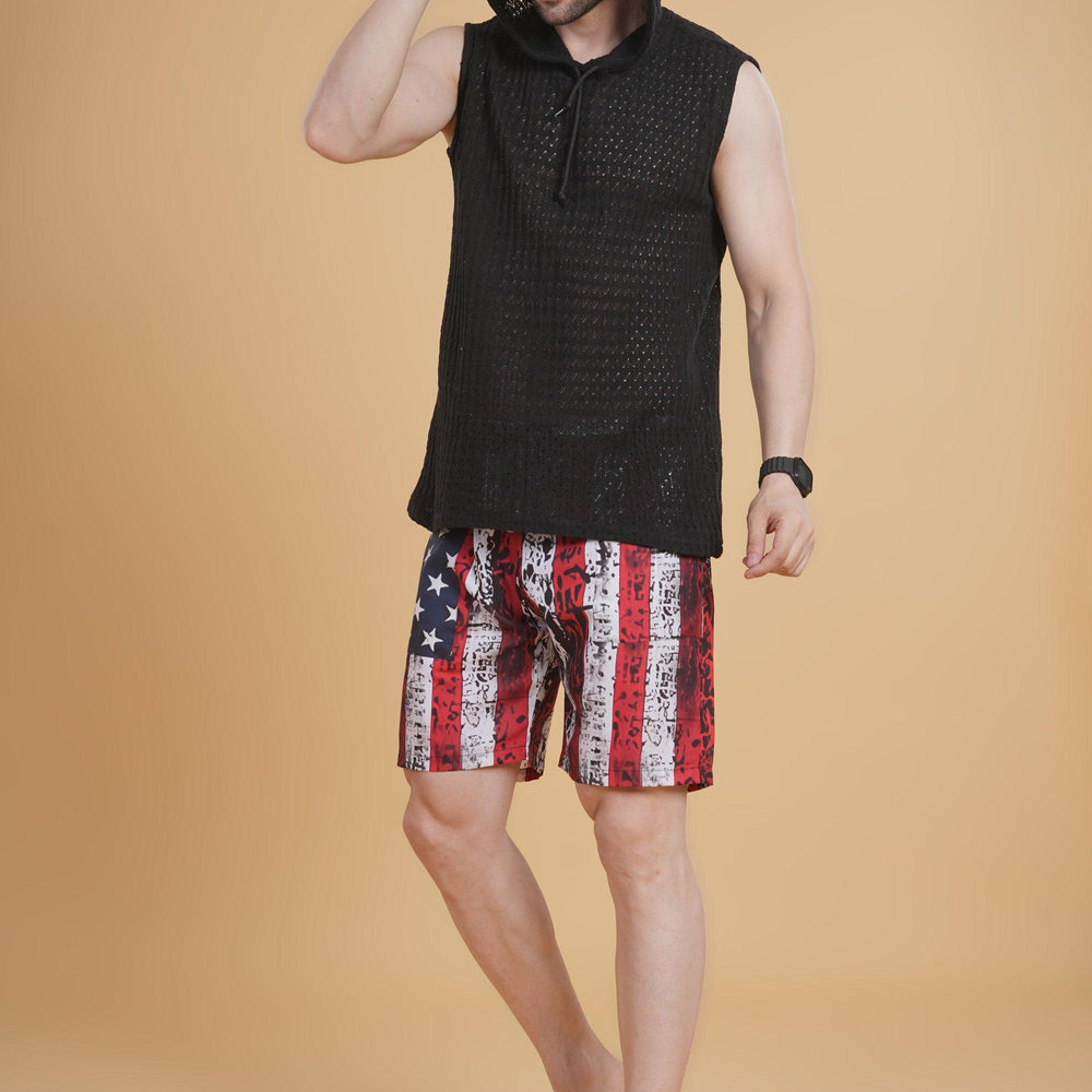 
                      
                        Star & Stripe printed Short
                      
                    
