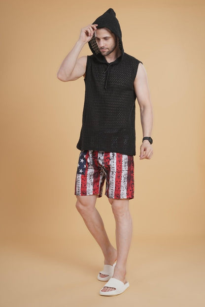 Star & Stripe printed Short