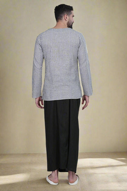 Stripe Black PajamaLungi