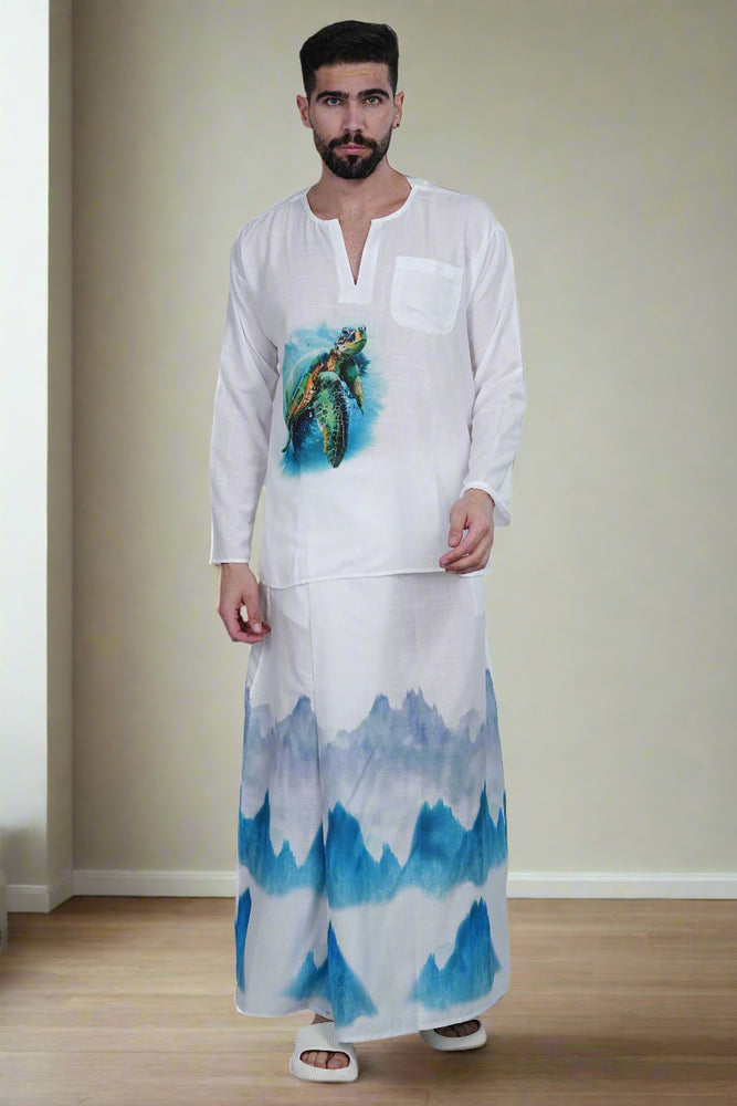 
                      
                        Ocean Breeze Ensemble Pajama Lungi
                      
                    