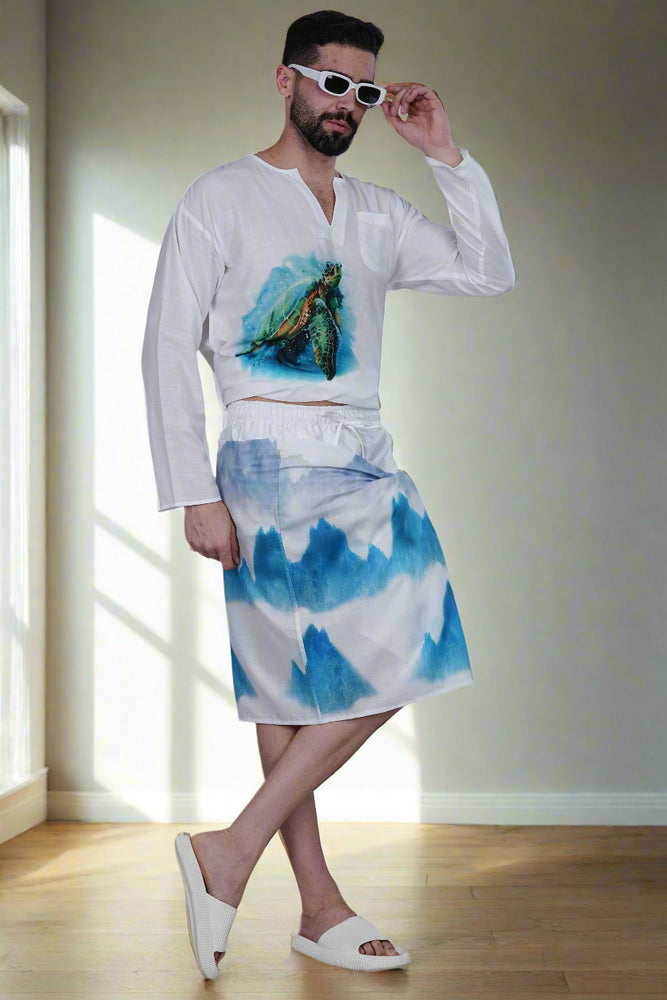 
                      
                        Ocean Breeze Ensemble Pajama Lungi
                      
                    