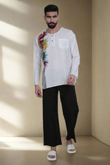 Water Colour Wild Floral Harmony Kurta Pajama Set
